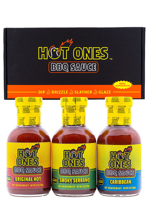 Hot Ones BBQ Trio Pack (Original / Smoked Serrano / Caribbean)